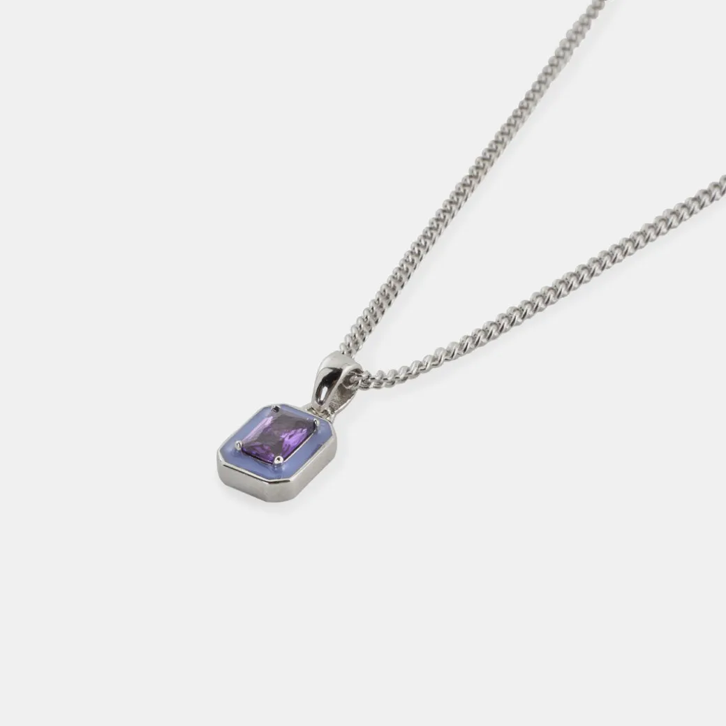 Silver Purple Blush Necklace - Limited Edition