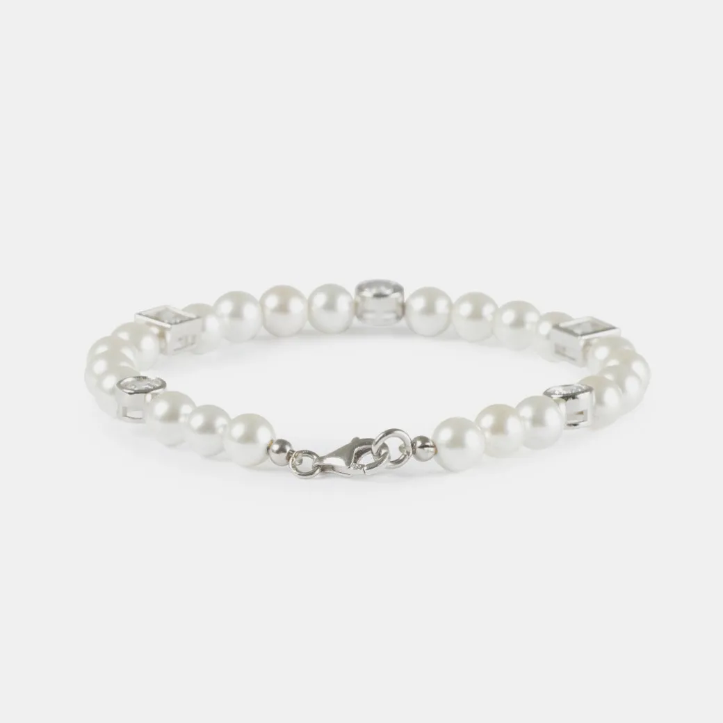 Silver Regal Pearl Bracelet