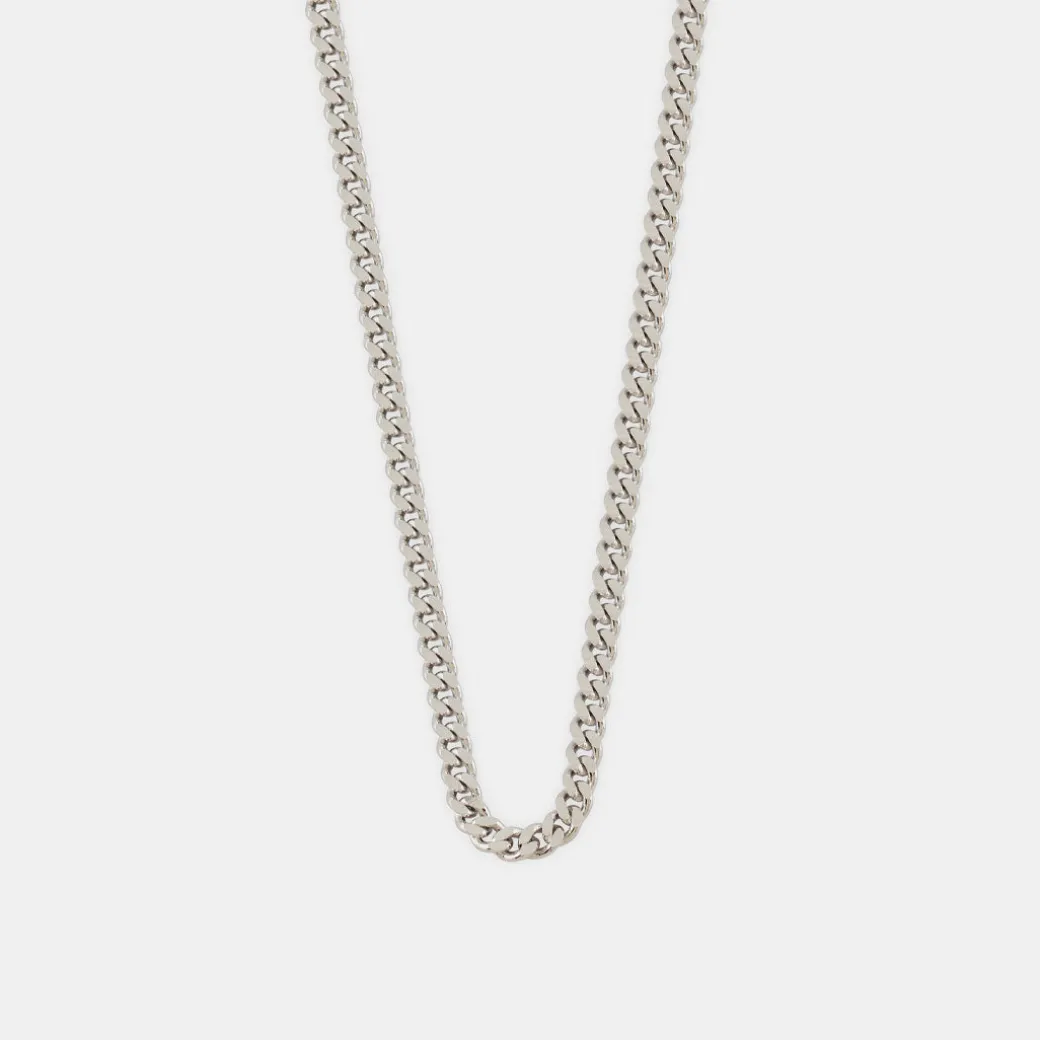 Silver Rhodium Diamond Cut Chain