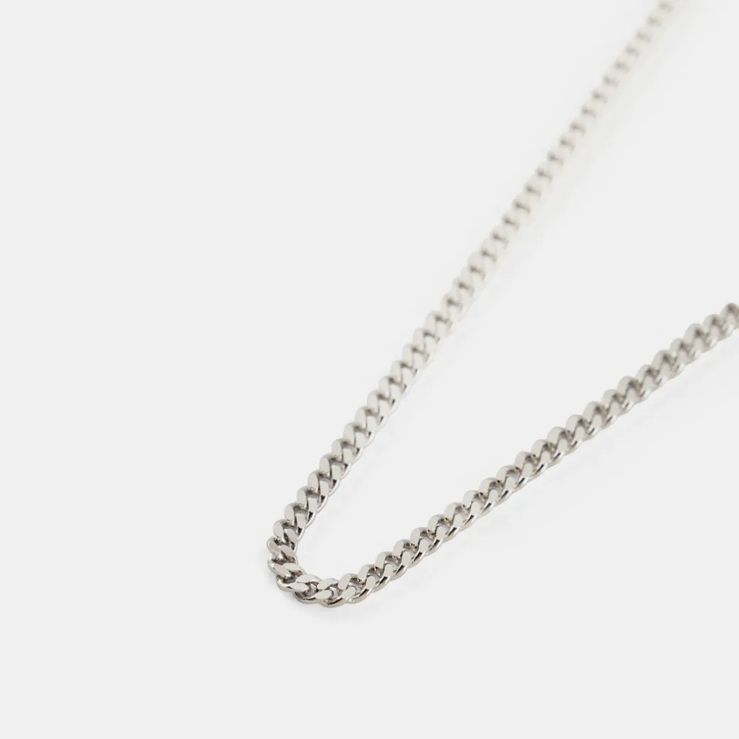 Silver Rhodium Diamond Cut Chain
