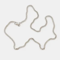 Silver Rhodium Diamond Cut Chain