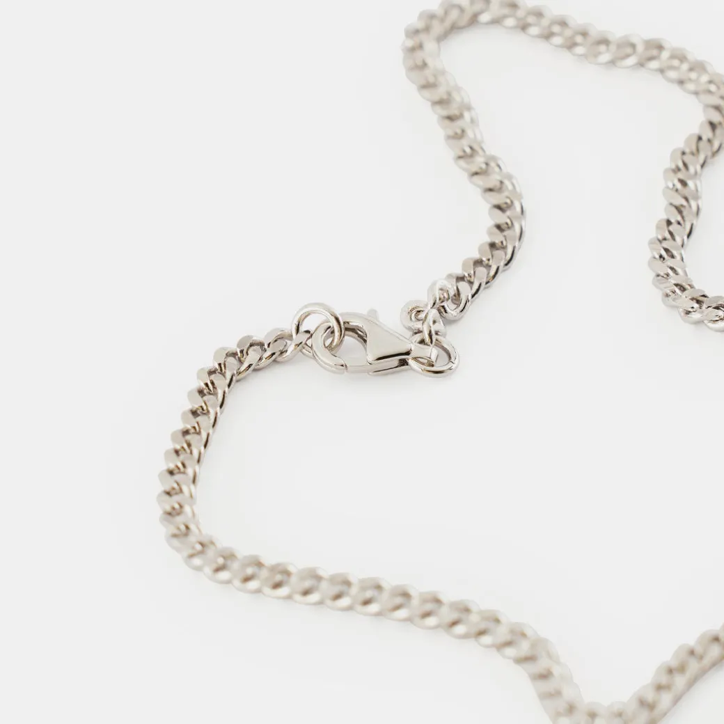 Silver Rhodium Diamond Cut Chain