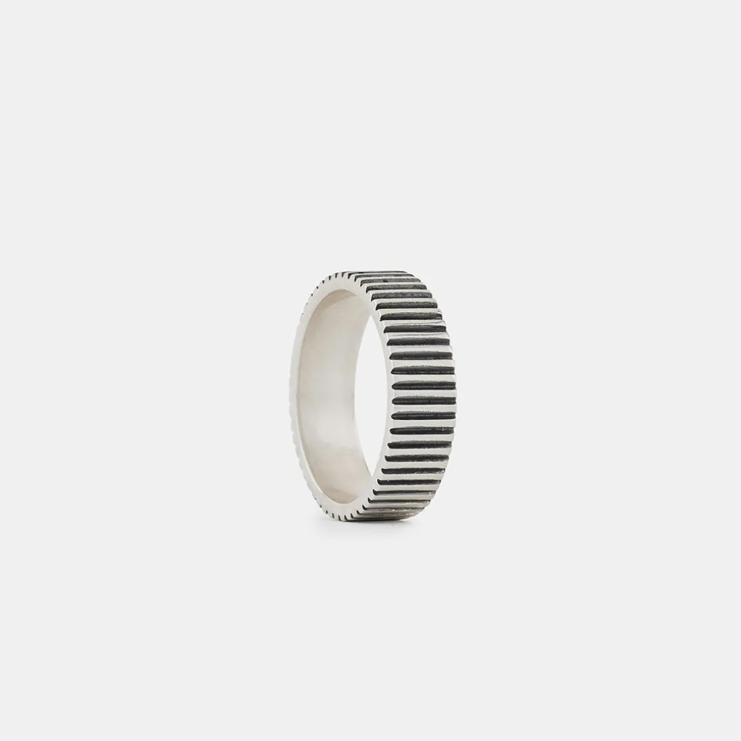Silver Ridge Band Ring