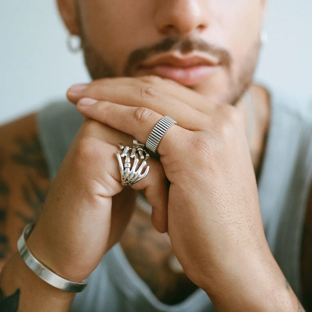Silver Ridge Band Ring