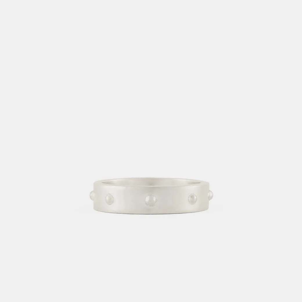 Silver Rivet Ring