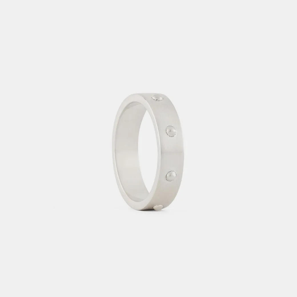 Silver Rivet Ring