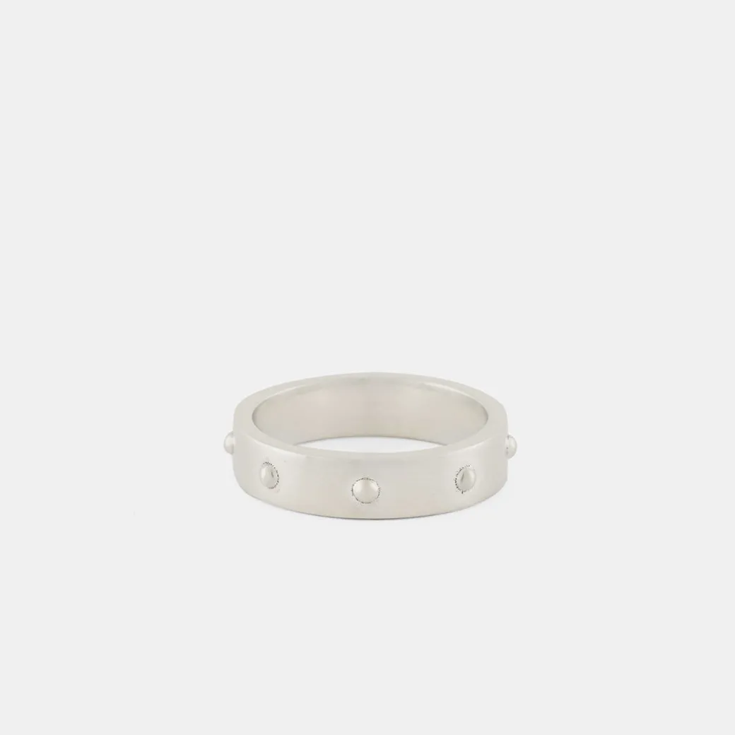 Silver Rivet Ring