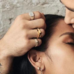 Silver Rivet Ring