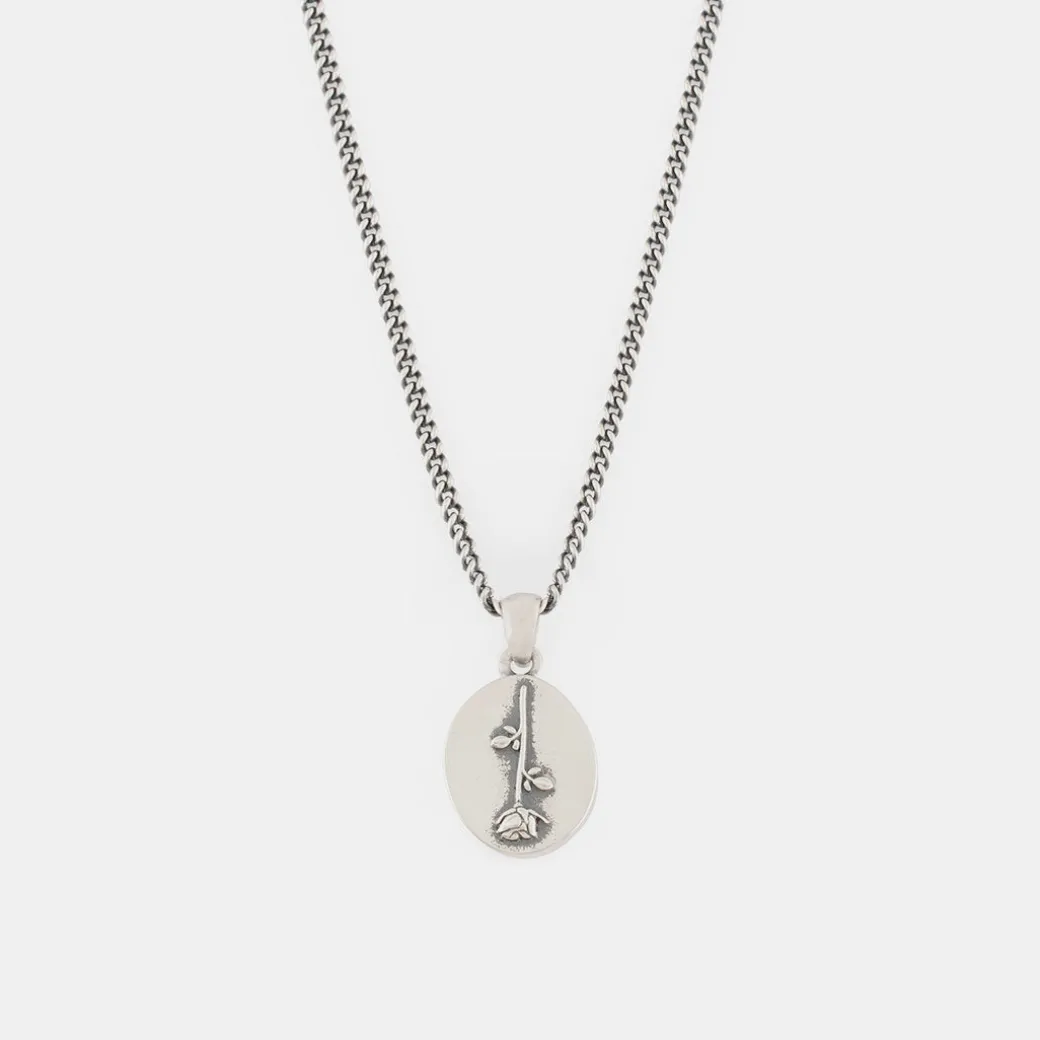 Silver Rose Necklace