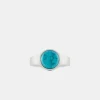 Silver Round Turquoise Ring