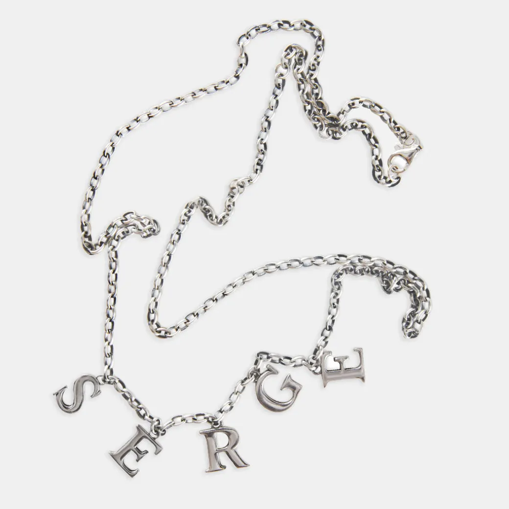 Silver Serge Alphabet Necklace