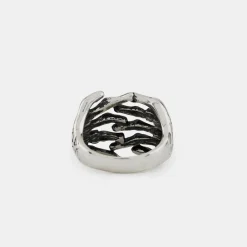 Silver Skeleton Hands Ring