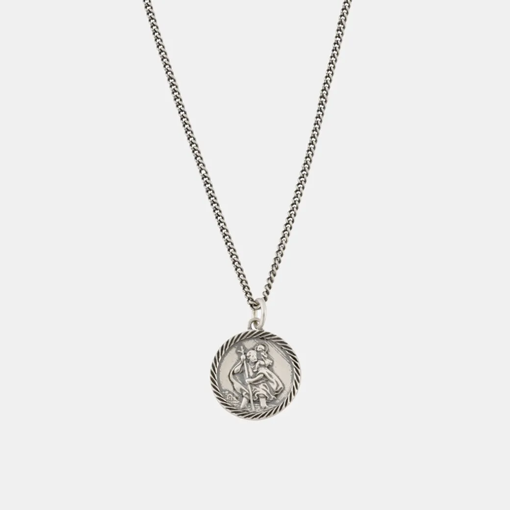 Silver St Christopher Necklace