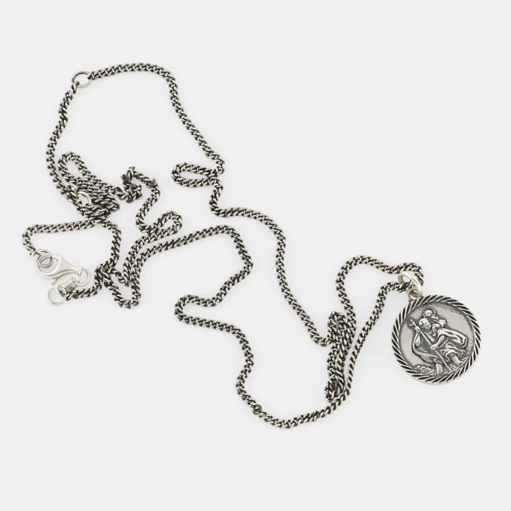 Silver St Christopher Necklace