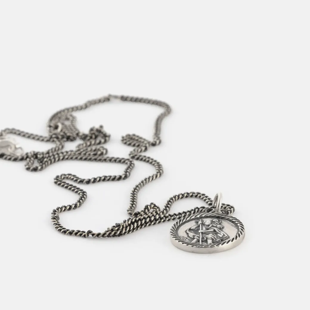 Silver St Christopher Necklace