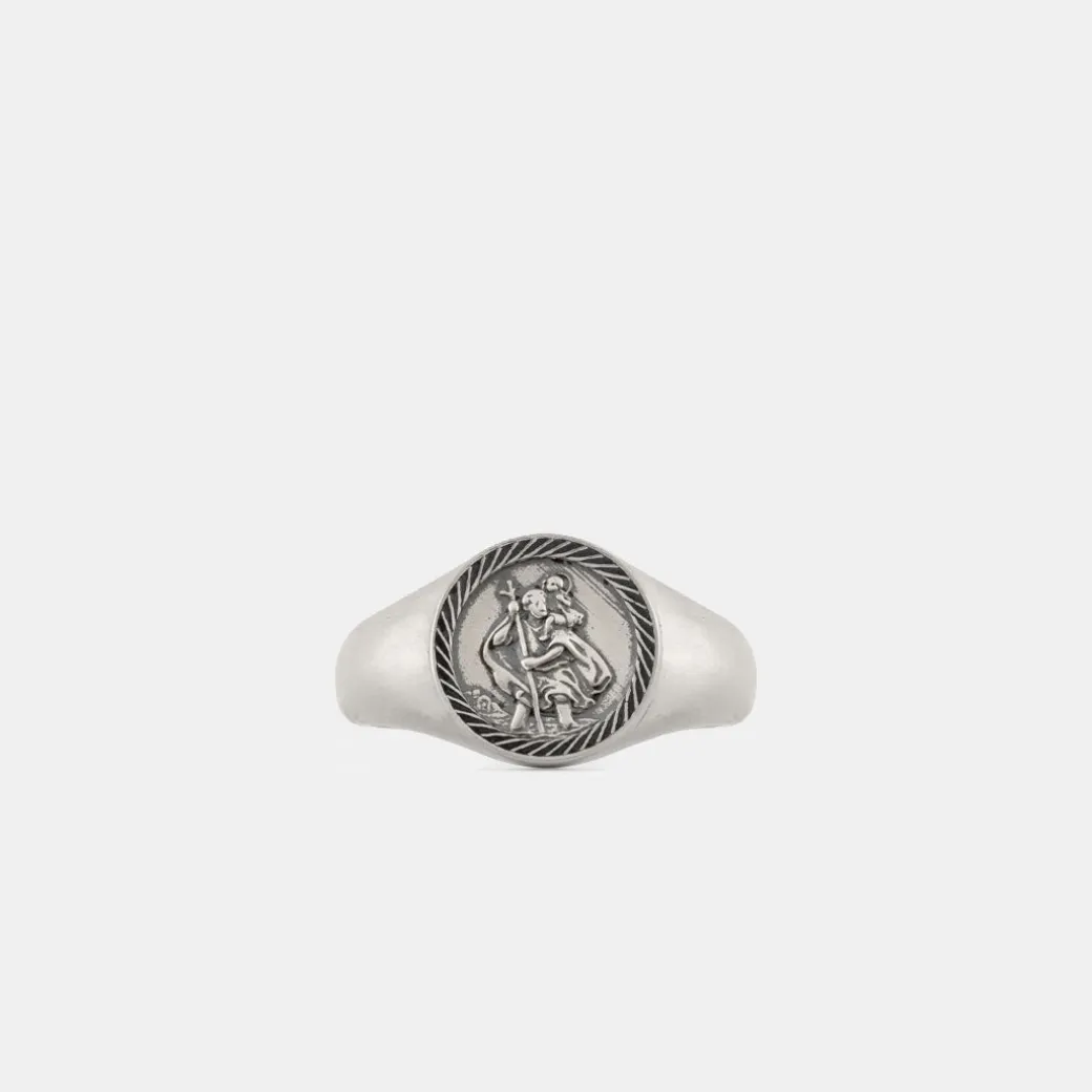 Silver St Christopher Ring