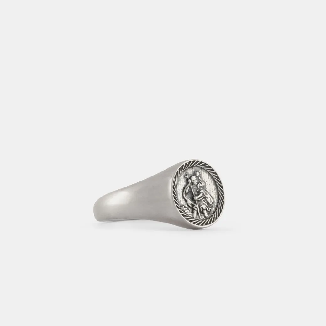 Silver St Christopher Ring