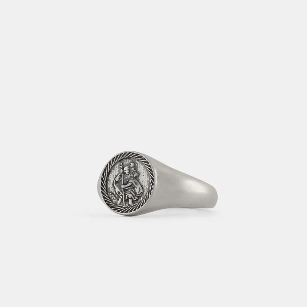Silver St Christopher Ring