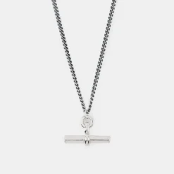 Silver T Bar Necklace