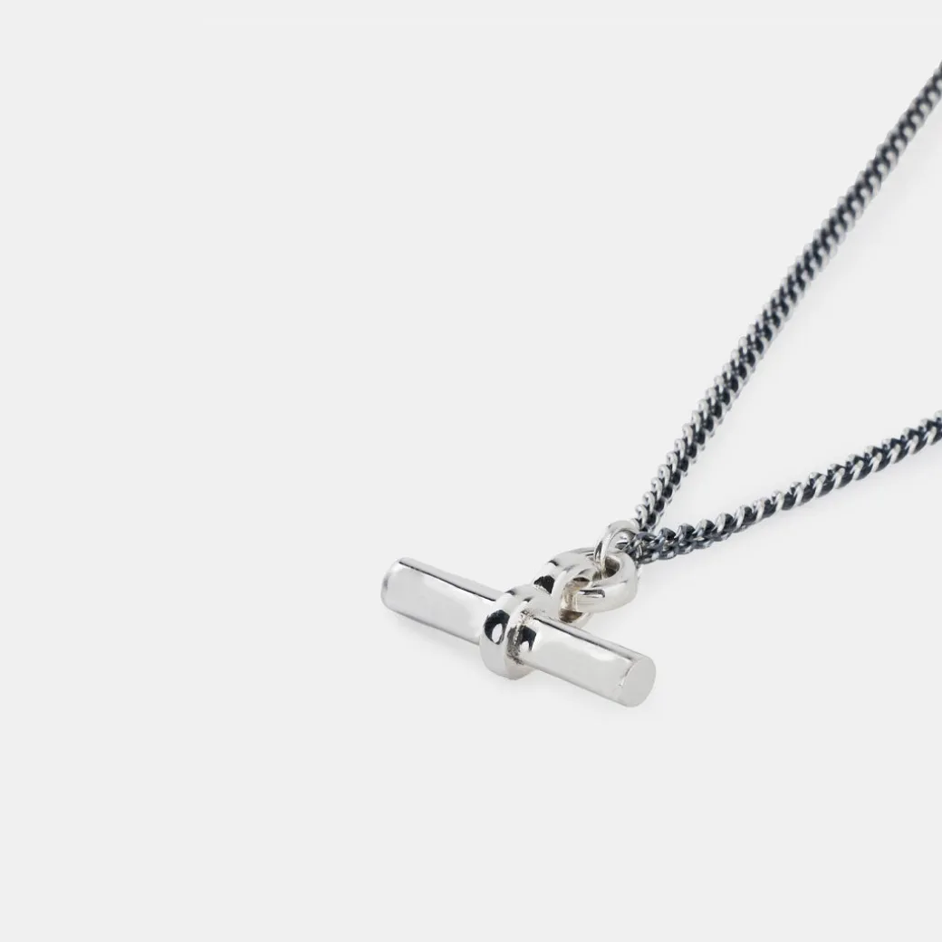 Silver T Bar Necklace