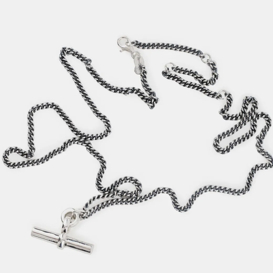 Silver T Bar Necklace