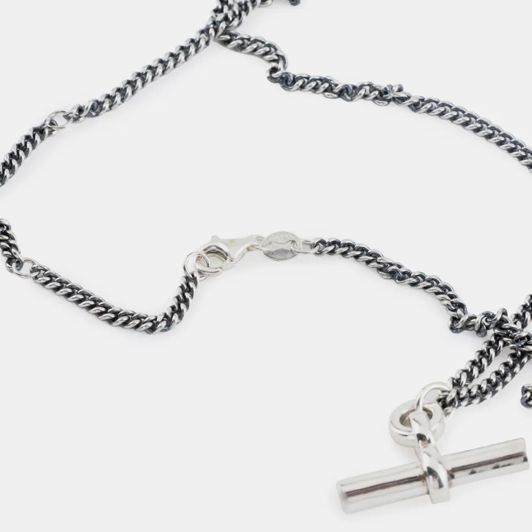 Silver T Bar Necklace