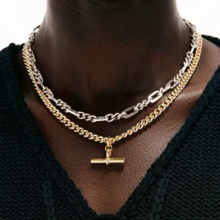 Silver Track Chain Necklace