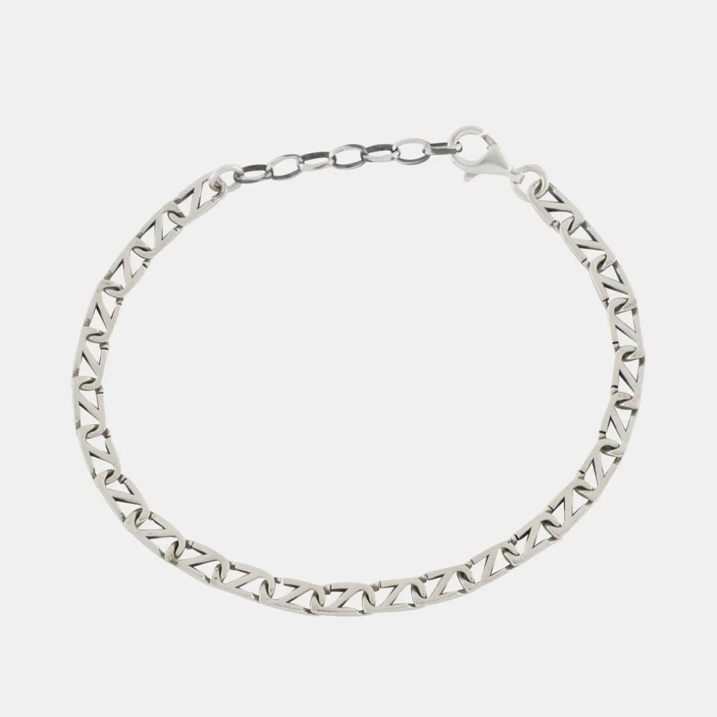 Silver Trademark Chain Link Bracelet