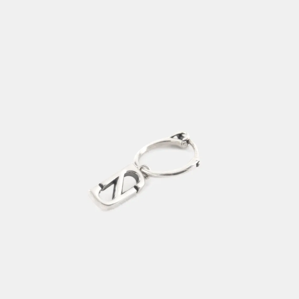 Silver Trademark Pendant Earring