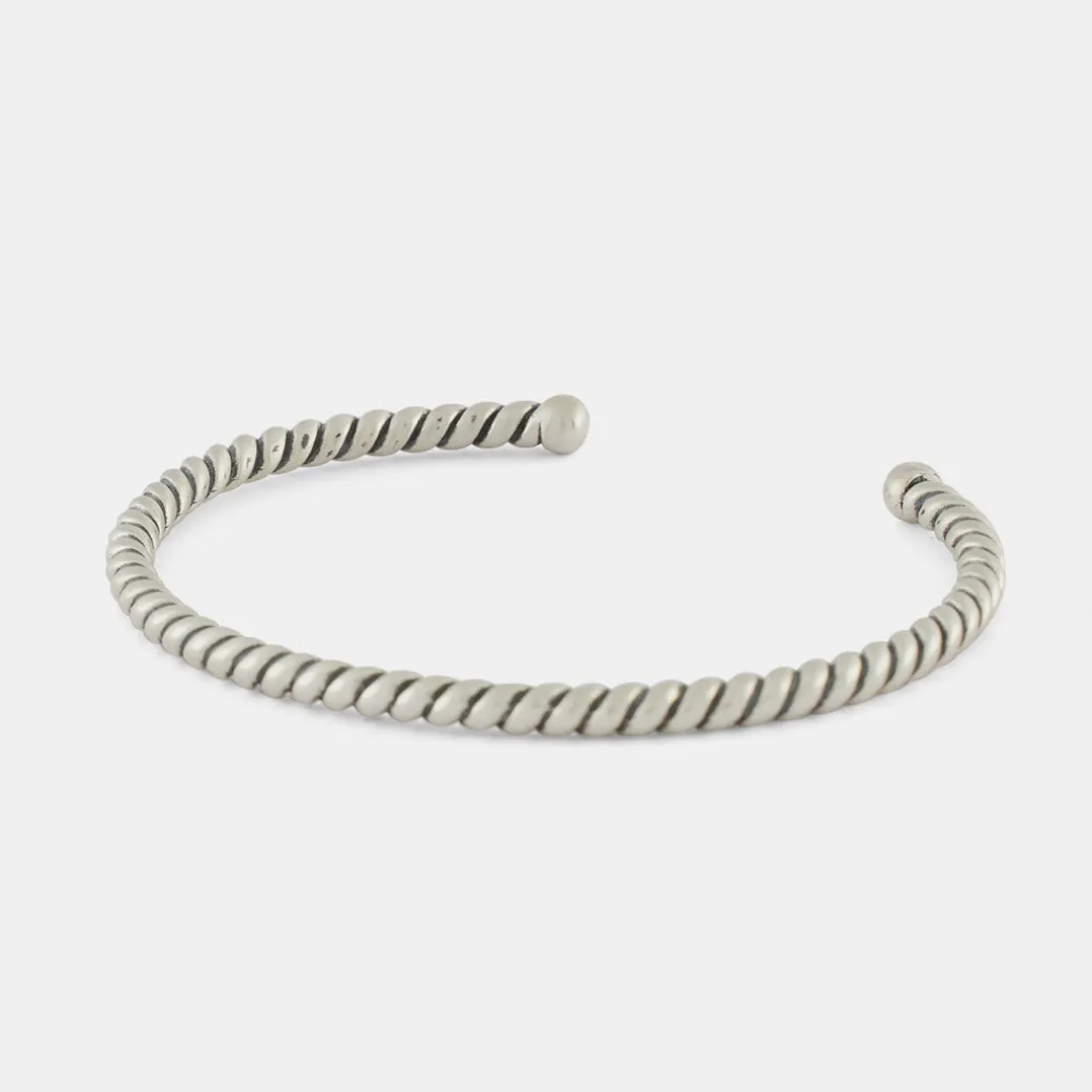 Silver Twist Bangle