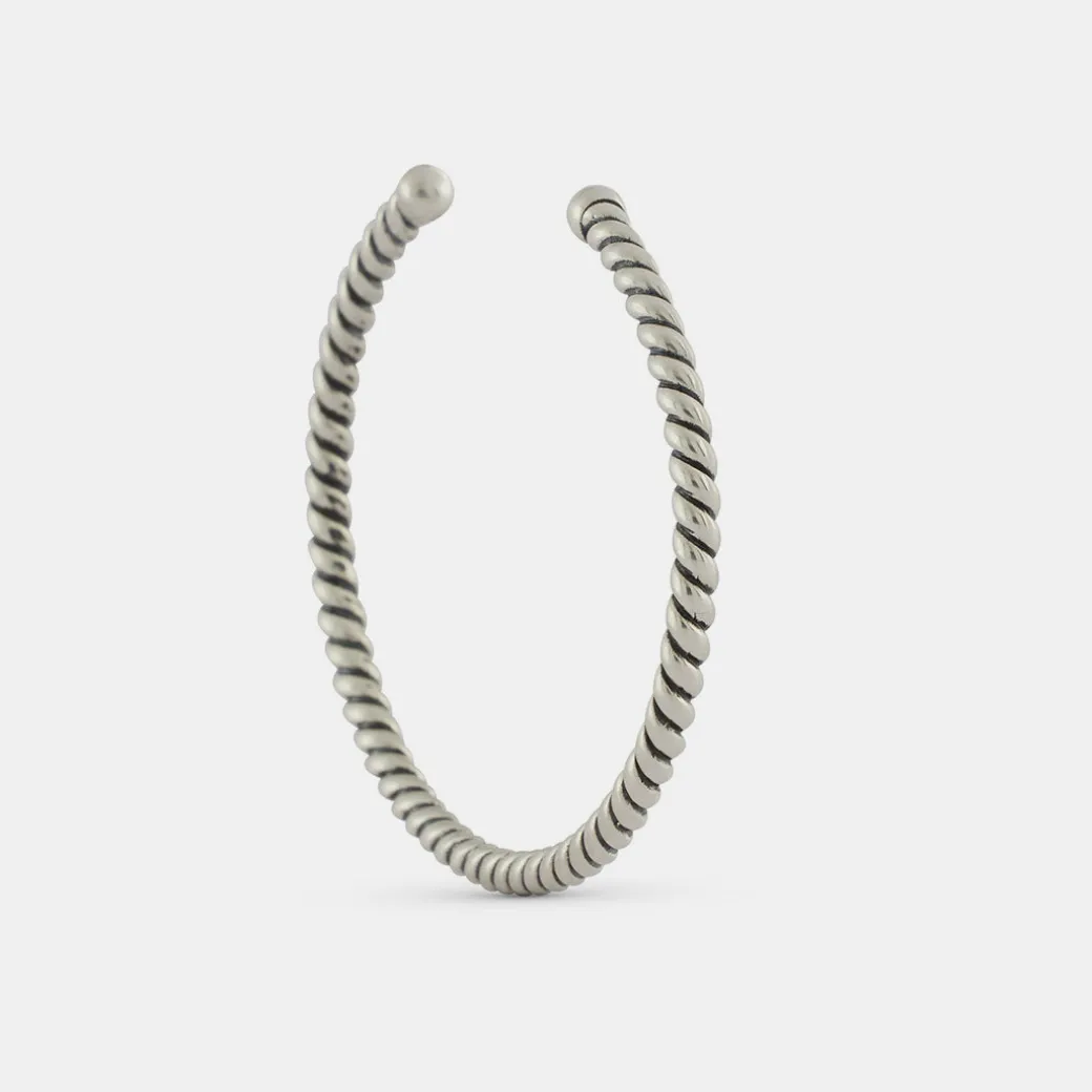 Silver Twist Bangle