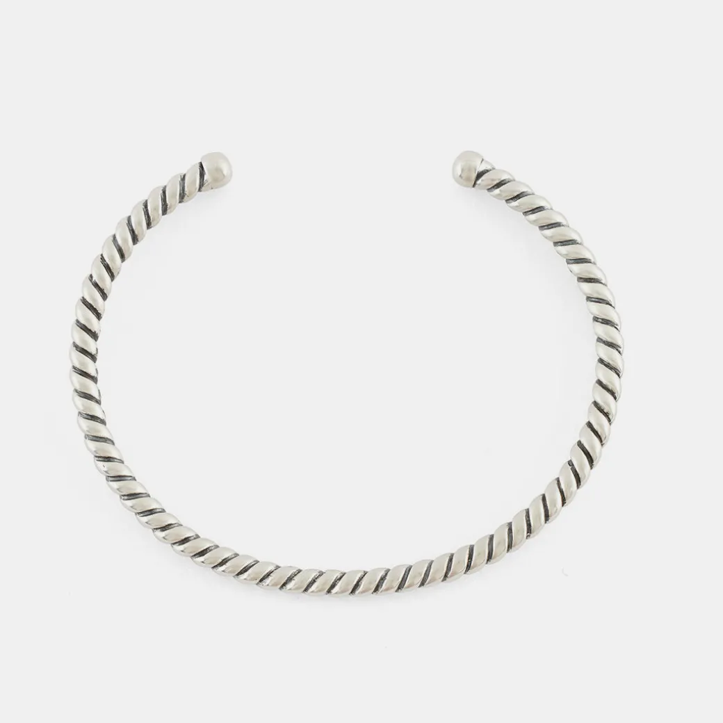Silver Twist Bangle