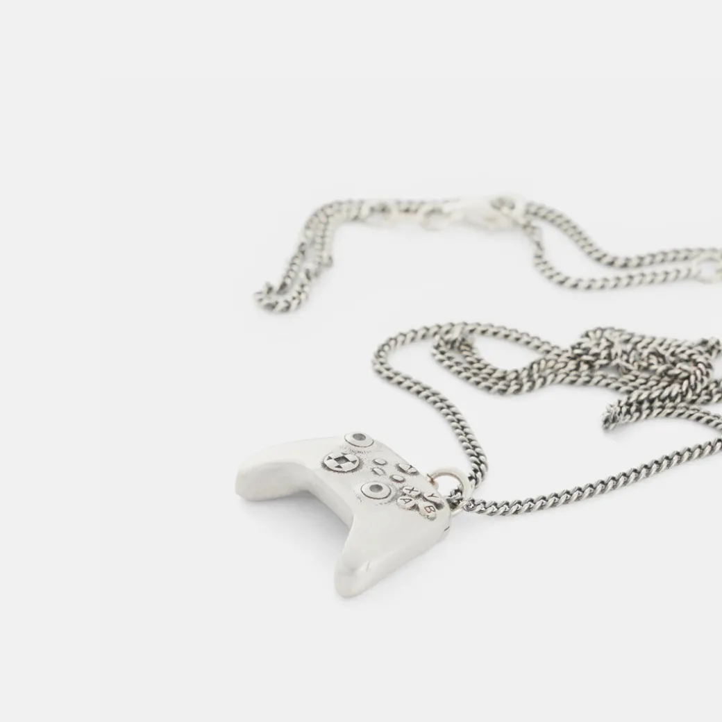 Silver Xbox Controller Necklace